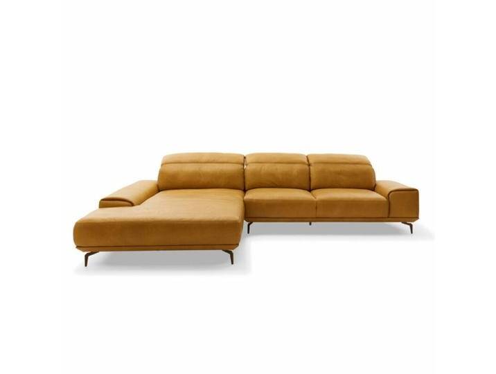 Musterring MR 2490 Ecksofa in Leder oder Microfaser und optionalen Relaxfunktionen - Microfaser V85/52 kurkuma , ohne Funktion , links von Musterring
