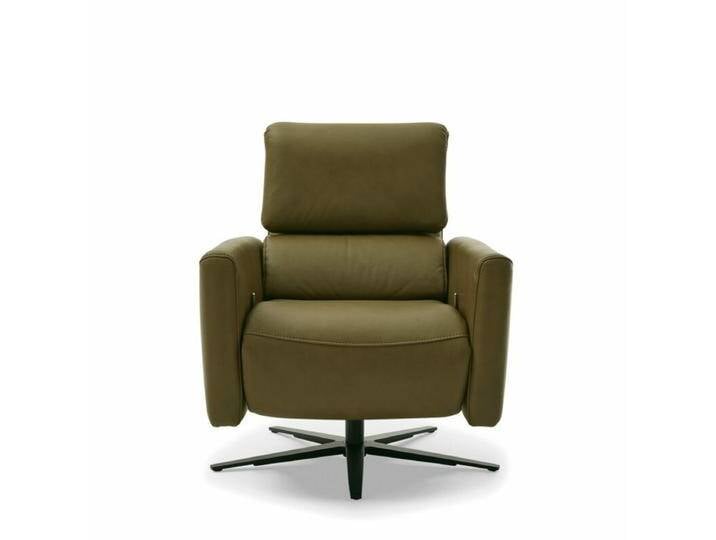 Musterring MR 261 Relaxsessel - Leder Semianilin Vivre moos , L Sitzhöhe 47 cm, Modern, manuelle Rückenteilverstellung, manuelle Fußteilverstellung, manuelle Relaxfunktion von Musterring