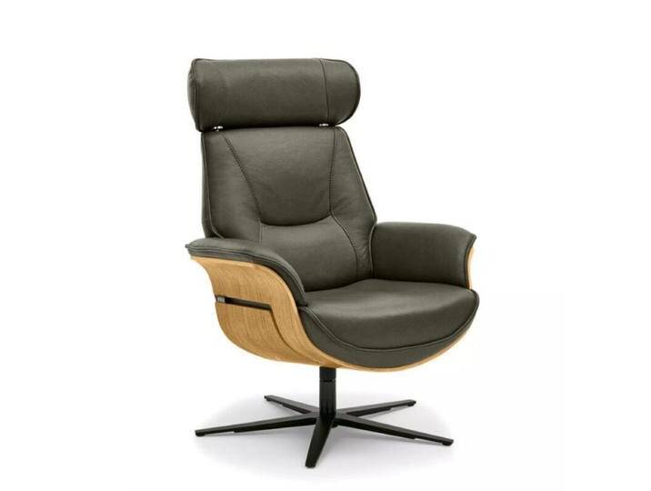 Musterring MR 276 Relaxsessel Leder oder Microfaser mit Relaxfunktionen - Echtleder Torro olive , Eiche hell , ohne Zusatzausstattung, Modern, Zeitlos, Drehfunktion, manuelle Rückenteilverstellung, Memoryfunktion, manuelle Kopfteilverstellung von Musterring