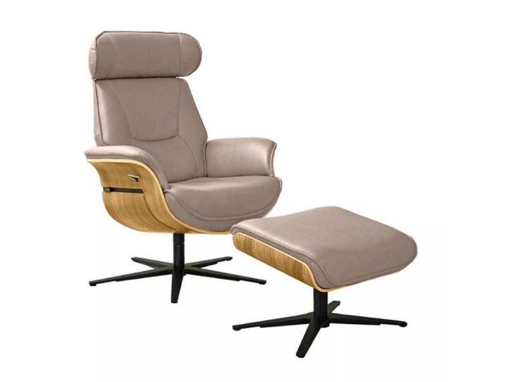 Musterring MR 276 Relaxsessel Leder oder Microfaser mit Relaxfunktionen - Echtleder Torro stone , Eiche hell , inkl. Hocker, Modern, Zeitlos, Drehfunktion, manuelle Rückenteilverstellung, Memoryfunktion, manuelle Kopfteilverstellung von Musterring