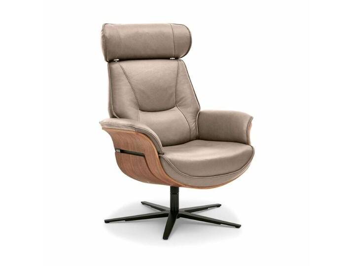 Musterring MR 276 Relaxsessel Leder oder Microfaser mit Relaxfunktionen - Echtleder Torro stone , Nussbaum , ohne Zusatzausstattung, Modern, Zeitlos, Drehfunktion, manuelle Rückenteilverstellung, Memoryfunktion, manuelle Kopfteilverstellung von Musterring