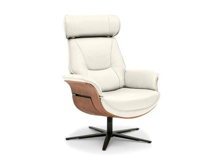 Musterring MR 276 Relaxsessel Leder oder Microfaser mit Relaxfunktionen - Echtleder Torro white , Nussbaum , ohne Zusatzausstattung, Modern, Zeitlos, Drehfunktion, manuelle Rückenteilverstellung, Memoryfunktion, manuelle Kopfteilverstellung von Musterring