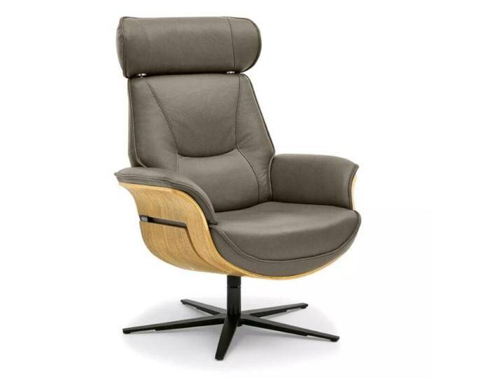 Musterring MR 276 Relaxsessel Leder oder Microfaser mit Relaxfunktionen - Microfaser Galero olive , Eiche hell , ohne Zusatzausstattung, Modern, Zeitlos, Drehfunktion, manuelle Rückenteilverstellung, Memoryfunktion, manuelle Kopfteilverstellung von Musterring