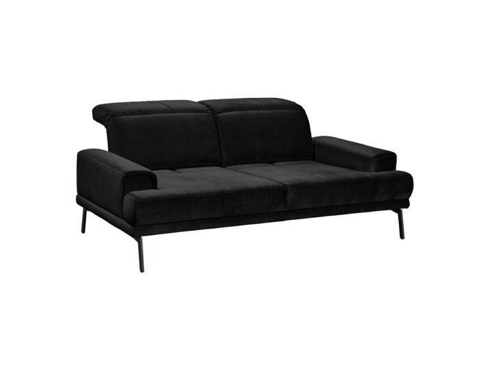 Musterring MR 4580 Sofa als 2-Sitzer oder 3-Sitzer mit Sitztiefenverstellung - Textilgewebe Velvet black , 198, Modern, Zeitlos, manuelle Kopfteilverstellung, manuelle Sitztiefenverstellung von Musterring