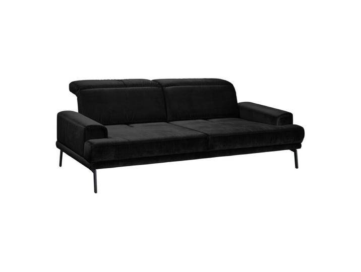 Musterring MR 4580 Sofa als 2-Sitzer oder 3-Sitzer mit Sitztiefenverstellung - Textilgewebe Velvet black , 228 von Musterring
