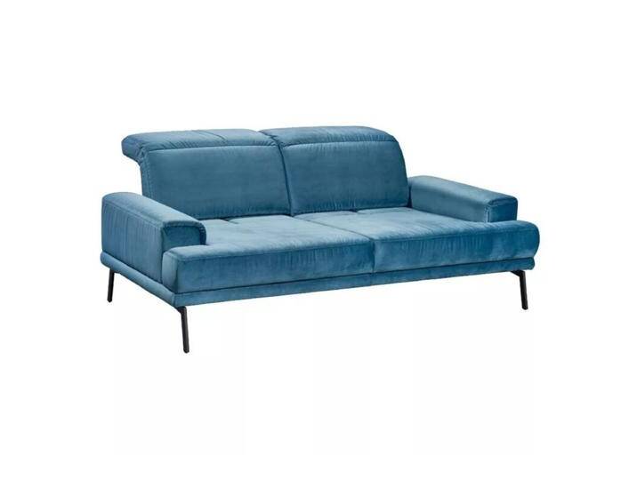Musterring MR 4580 Sofa als 2-Sitzer oder 3-Sitzer mit Sitztiefenverstellung - Textilgewebe Velvet blue-grey , 198 von Musterring