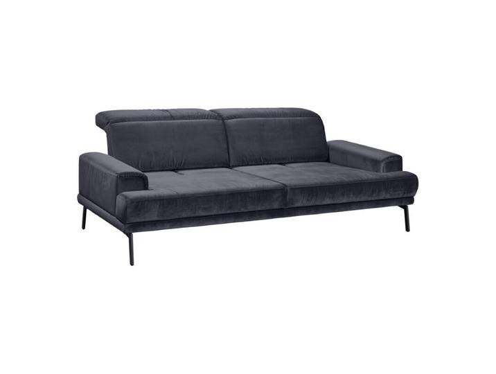 Musterring MR 4580 Sofa als 2-Sitzer oder 3-Sitzer mit Sitztiefenverstellung - Textilgewebe Velvet navy , 228, Modern, Zeitlos, manuelle Kopfteilverstellung, manuelle Sitztiefenverstellung von Musterring