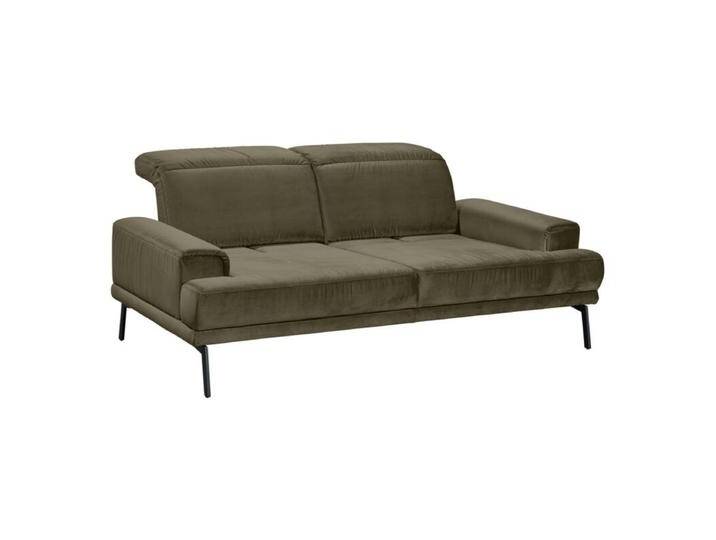 Musterring MR 4580 Sofa als 2-Sitzer oder 3-Sitzer mit Sitztiefenverstellung - Textilgewebe Velvet oliv , 198, Modern, Zeitlos, manuelle Kopfteilverstellung, manuelle Sitztiefenverstellung von Musterring