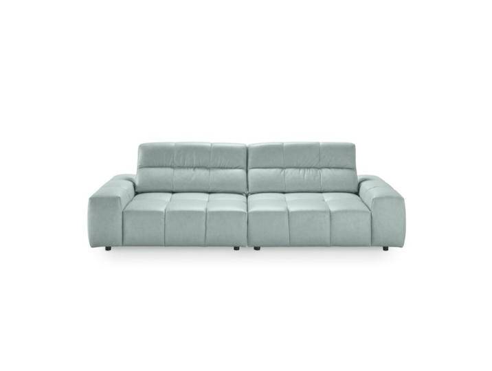 Musterring Marlo Ledersofa mit Sitztiefenverstellung - Leder Vicenza light blue von Musterring