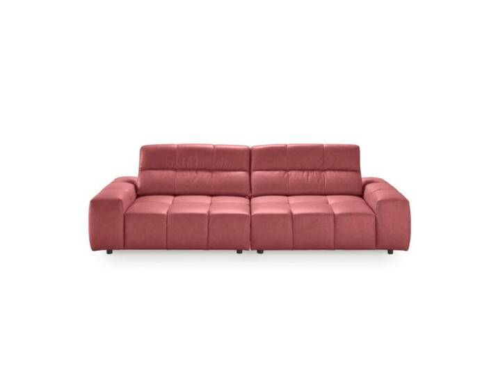 Musterring Marlo Ledersofa mit Sitztiefenverstellung - Leder Vicenza red von Musterring
