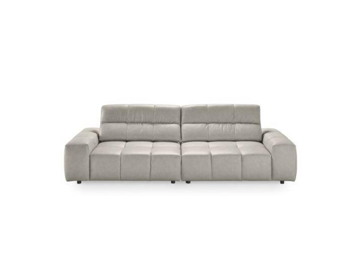 Musterring Marlo Ledersofa mit Sitztiefenverstellung - Leder Vicenza silver grey, Modern, Zeitlos von Musterring