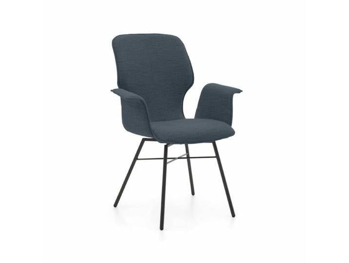 Musterring Nevio V1462 Armlehnstuhl in Bouclé - optional mit Drehfunktion - Bouclè Alpine indigo 90 , ohne Funktion, Modern, ohne Funktion von Musterring