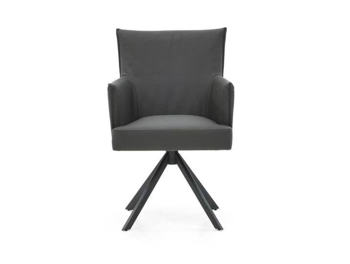 Musterring Nilan Armlehnstuhl in Leder – optional mit Drehfunktion - Leder Tendens granit , Stativgestell Metall anthrazit pulverbeschichtet , ohne Funktion Musterring Nilan Armlehnstuhl in Leder – optional mit Drehfunktion - Leder Tendens granit , Stativgestell Metall anthrazit pulverbeschichtet , ohne Funktion von Musterring