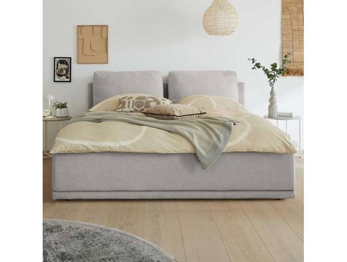 Musterring Polsterbett JustB! SC 200 Webstoff Komfort 160x200cm Hellgrau modern von Musterring