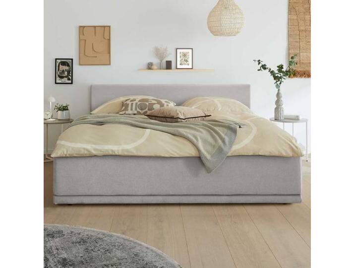 Musterring Polsterbett JustB! SC 200 Webstoff Komfort 180x200cm Hellgrau modern von Musterring