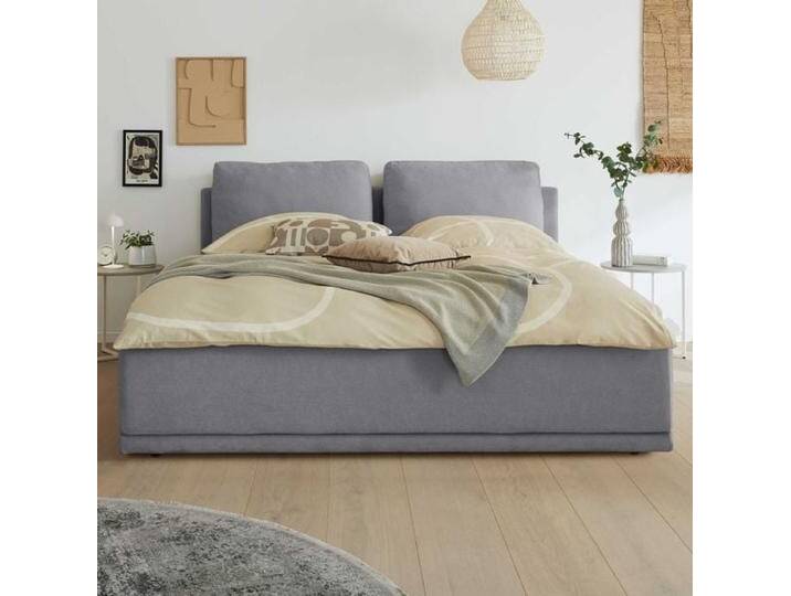 Musterring Polsterbett JustB! SC 200 Webstoff Komfort 200x200cm Hellgrau modern von Musterring