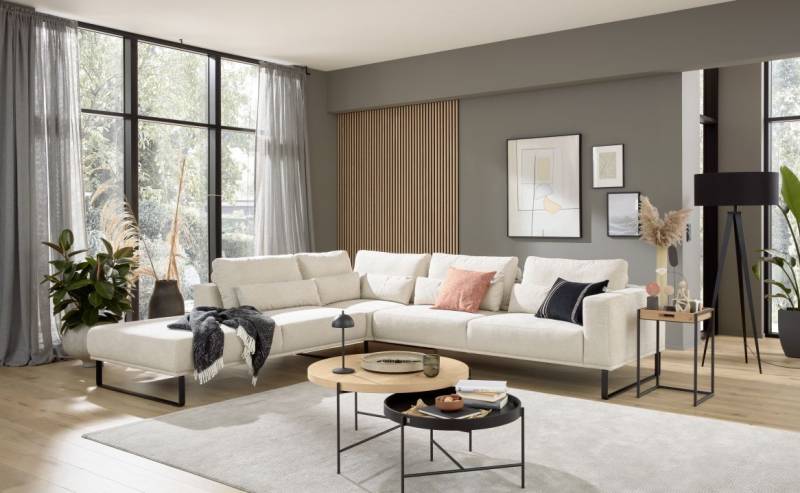 Musterring Polsterecke JustB! ca. 290x308cm in Stoff Yelda natur von Musterring