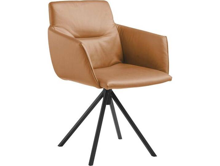 Musterring Polsterstuhl JustB! SP500 (1 St), mit Armlehne, Stativgestell in schwarz, drehbar, kurkuma von Musterring