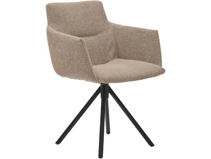 Musterring Polsterstuhl JustB! SP500 (1 St), mit Armlehne, Stativgestell in schwarz, drehbar inkl. Rückholfeder, sesame von Musterring