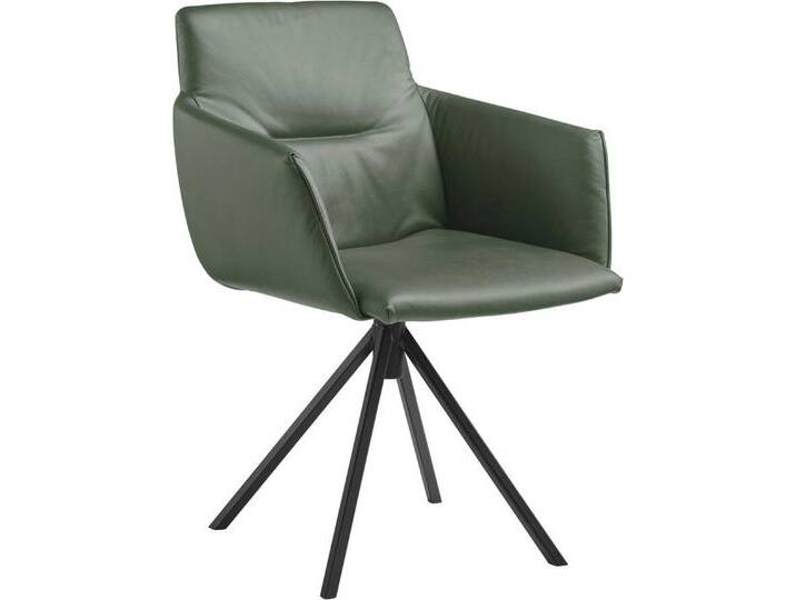 Musterring Polsterstuhl JustB! SP500 (1 St), mit Armlehne, Stativgestell in schwarz, nicht drehbar, green von Musterring