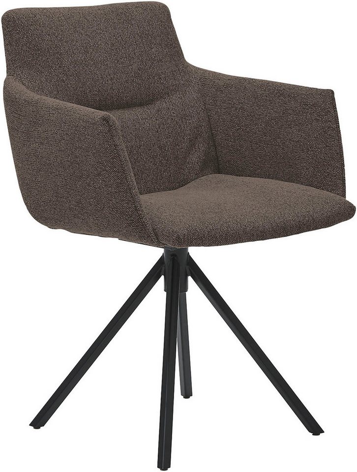 Musterring Polsterstuhl JustB! SP500 (1 St), mit Armlehne, wahlweise mit Drehfunktion, Stativgestell in schwarz von Musterring