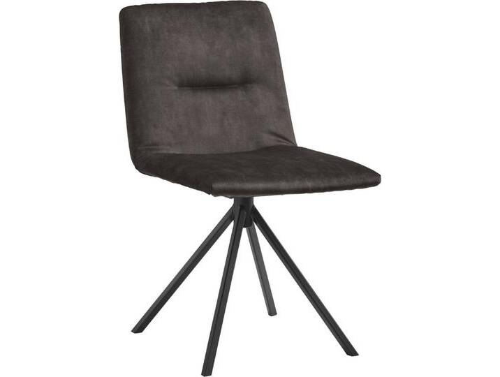 Musterring Polsterstuhl JustB! SP500 (1 St), ohne Armlehne, Stativgestell in schwarz, nicht drehbar, dark grey von Musterring