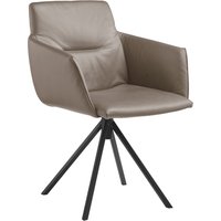 Musterring Polsterstuhl "JustB SP500", 1 St., Longlife Xtra-Leder Z77, mit Armlehne, wahlweise mit Drehfunktion, Stativgestell in schwarz von Musterring