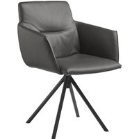 Musterring Polsterstuhl "JustB SP500", 1 St., Longlife Xtra-Leder Z69, mit Armlehne, wahlweise mit Drehfunktion, Stativgestell in schwarz von Musterring