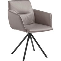 Musterring Polsterstuhl "JustB SP500", 1 St., Longlife Xtra-Leder Z69, mit Armlehne, wahlweise mit Drehfunktion, Stativgestell in schwarz von Musterring