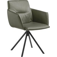Musterring Polsterstuhl "JustB SP500", 1 St., Longlife Xtra-Leder Z77, mit Armlehne, wahlweise mit Drehfunktion, Stativgestell in schwarz von Musterring