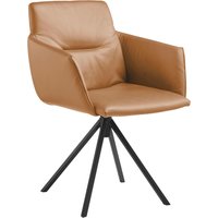 Musterring Polsterstuhl "JustB SP500", 1 St., Longlife Xtra-Leder Z69, mit Armlehne, wahlweise mit Drehfunktion, Stativgestell in schwarz von Musterring