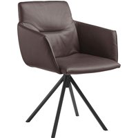 Musterring Polsterstuhl "JustB SP500", 1 St., Longlife Xtra-Leder Z77, mit Armlehne, wahlweise mit Drehfunktion, Stativgestell in schwarz von Musterring