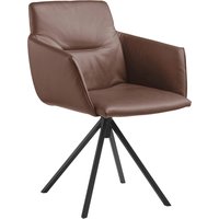 Musterring Polsterstuhl "JustB SP500", 1 St., Longlife Xtra-Leder Z69, mit Armlehne, wahlweise mit Drehfunktion, Stativgestell in schwarz von Musterring