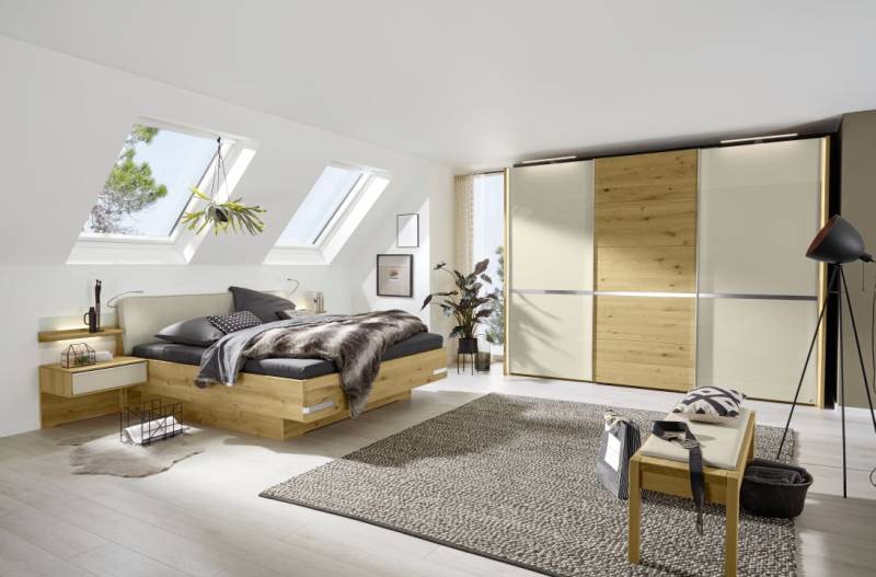 Musterring Schlafzimmer Savona 2.0 in Front Bianco Eiche teilmassiv/Korpus Bianco Eiche Nachbildung von Musterring