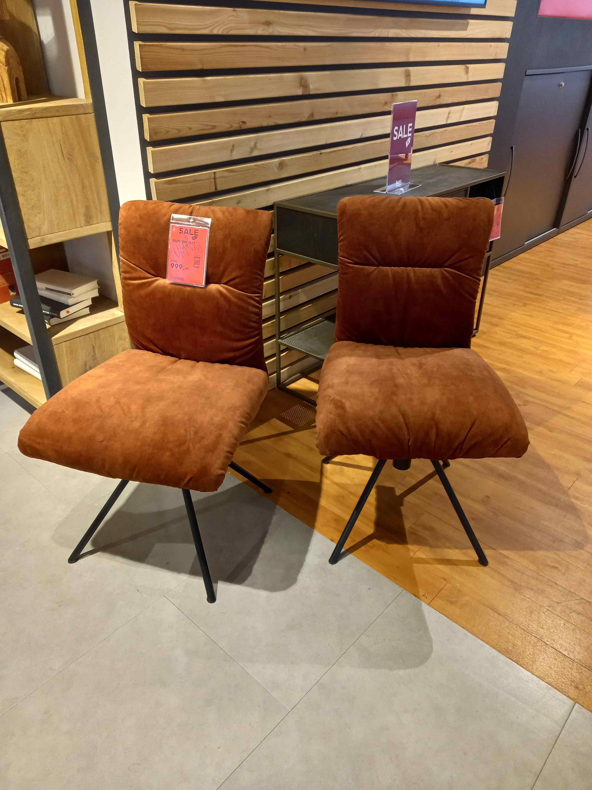 Musterring Stuhl 2er-Set HELMOND ca. B55 H88 T62 cm in Stoff 1 Adore 126 copper von Musterring