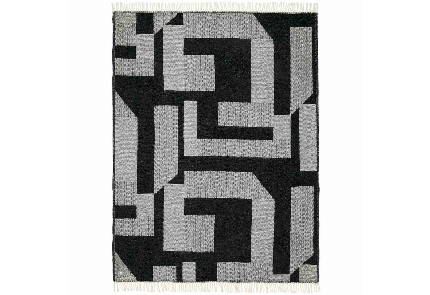 Musterring Tagesdecke SLOW Plaid, 140 x 200 cm in Schwarz von Musterring