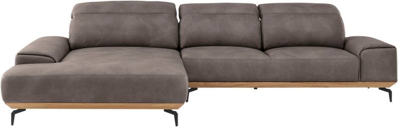 Musterring Wohnlandschaft MR 2490, Fuß schwarz, Sitzhöhe 48cm, wahlweise mit Funktionen, Maße 342x207 cm von Musterring