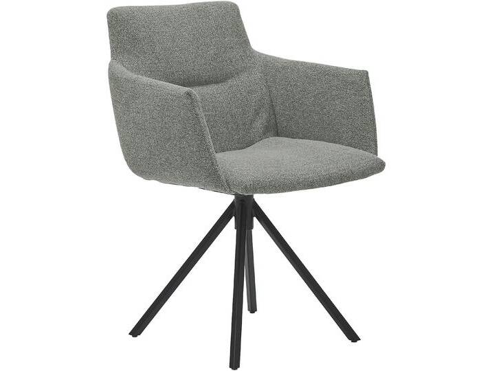 Polsterstuhl MUSTERRING JustB SP500 , blau (sky), nicht drehbar, Stühle, mit Armlehne, wahlweise mit Drehfunktion, Stativgestell in schwarz von Musterring