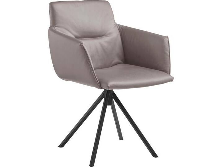 Polsterstuhl MUSTERRING JustB SP500 , grau (light grau), drehbar, Stühle, mit Armlehne, wahlweise mit Drehfunktion, Stativgestell in schwarz von Musterring