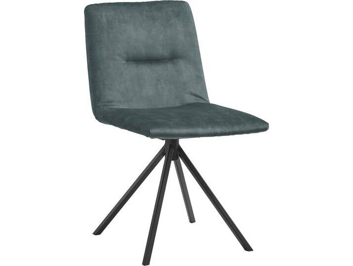 Polsterstuhl MUSTERRING JustB SP500 , grau (niagara), 1 Stk., Veloursstoff, nicht drehbar, Stühle, ohne Armlehne, wahlweise mit Drehfunktion, Stativgestell in schwarz von Musterring