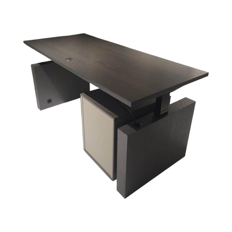 Schreibtisch Kara Frame Platte Und Gestell Eiche Graphit Anthrazit Furniert Inkl... von Musterring