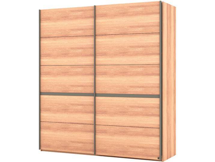 Schwebetürenschrank MUSTERRING Sorrent, Kleiderschrank, Schrank, Schiebetüren , braun (eiche), B:200cm H:217cm, Schränke, Türen in Eiche massiv mit Kassetten-Optik, verschiedene Maße verfügbar von Musterring