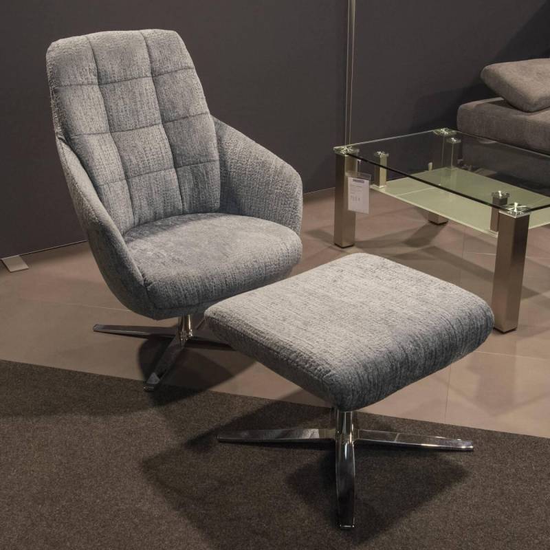 Sessel MR396 Stoff Jab 1 Farbe 16050 Drehgestell Und Sternfuß Chrom Inklusive Ho... von Musterring
