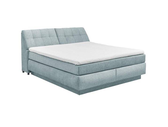 SetOne by Musterring BOXSPRINGBETT, Hellblau, H3 + H4, 7-Zonen, Höhe ca. 18 cm, 180x200 cm, Stoffauswahl, Wendematratze mit unterschiedlichen von Musterring