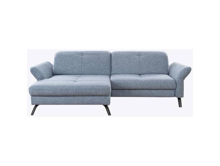 SetOne by Musterring ECKSOFA, Blau, 3-Sitzer, Ottomane links, L-Form, 262x170 cm, Fußauswahl, Lederauswahl, Stoffauswahl, Liegefunktion, von Musterring