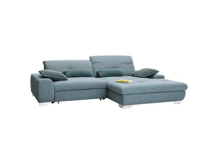 SetOne by Musterring ECKSOFA, Hellblau, 2-Sitzer, L-Form, Ottomane rechts, 276x198 cm, Rücken echt, Hocker erhältlich, Bettfunktion seitenverkehrt von Musterring