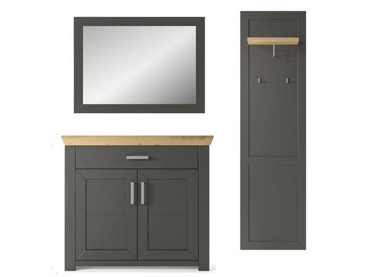 SetOne by Musterring GARDEROBE, Graphit, Eiche, 3-teilig, 172x201x42.2 cm, Garderobe, Garderoben-Sets & Serien, Garderoben-Sets von Musterring