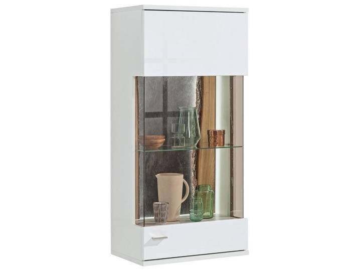 SetOne by Musterring HÄNGEVITRINE, Weiß, Eiche, Schiefer, Weiß Hochglanz, Glas, Eiche, massiv, 3 Fächer, 60.1x126.4x37.2 cm, Wohnzimmer, Wohnwände, SetOne by Musterring HÄNGEVITRINE, Weiß, Eiche, Schiefer, Weiß Hochglanz, Glas, Eiche, massiv, 3 Fächer, 60.1x126.4x37.2 cm, Wohnzimmer, Wohnwände, von Musterring