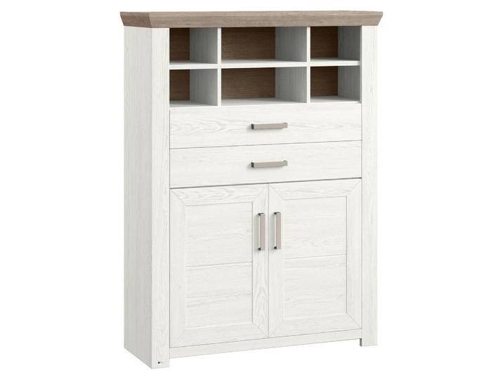 SetOne by Musterring HIGHBOARD, Weiß, Eiche, Metall, 1 Fächer, 2 Schubladen, 104.4x142.6x42.2 cm, Beimöbel erhältlich, Wohnzimmer, Kommoden & SetOne by Musterring HIGHBOARD, Weiß, Eiche, Metall, 1 Fächer, 2 Schubladen, 104.4x142.6x42.2 cm, Beimöbel erhältlich, Wohnzimmer, Kommoden & von Musterring