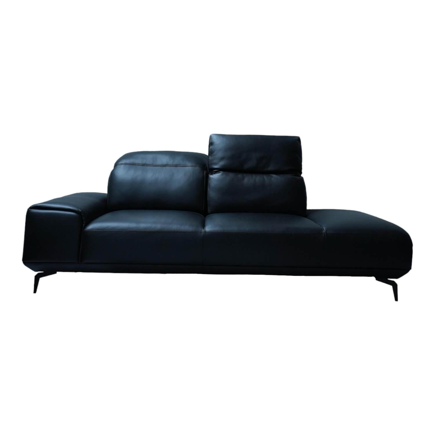 Sofa MR 2490 2-Sitzig Leder Z7399 Nachtschwarz Schwarz LK50 MR Fuß FC3 Metallfuß... von Musterring